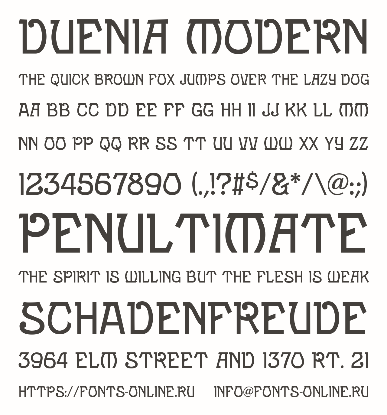 Duenia Modern Free Font Download